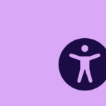 Icon depicting a person with arms outstretched inside a solid circle on a purple background, symbolizing the robust nature of WordPress site security.