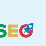 The image features the letters "SEO" with the "O" depicted as a red circle containing a blue rocket graphic, symbolizing how updating your PHP can boost performance.